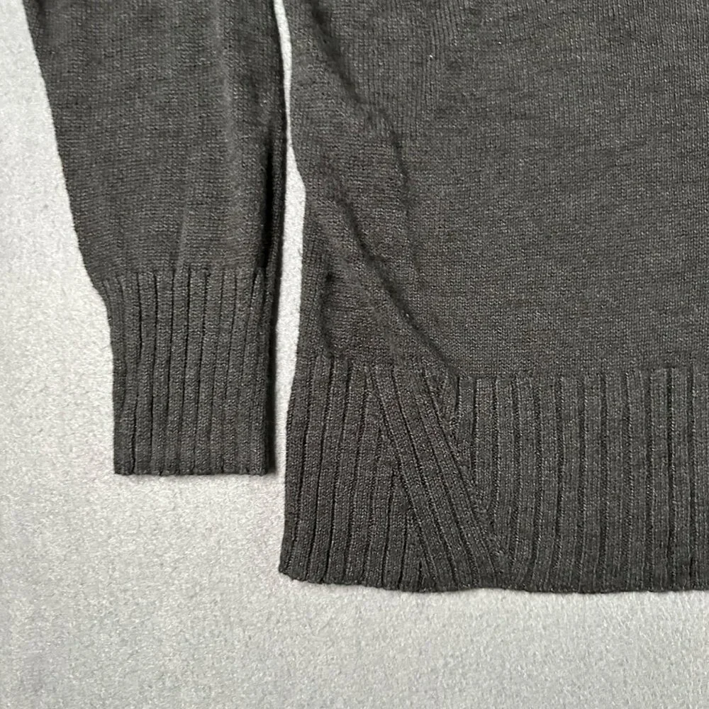 Banana‎ Republic Womens S Black Sweater Crew Neck Ribbed Hem Cuffs Pullover